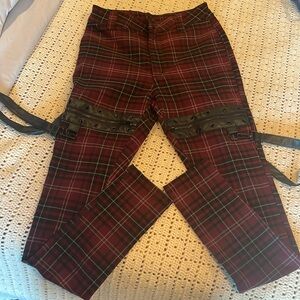 Killstar Plaid Strap Pants